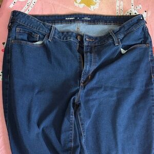 Old Navy size 16 mid-rise pop icon skinny jeans dark blue color